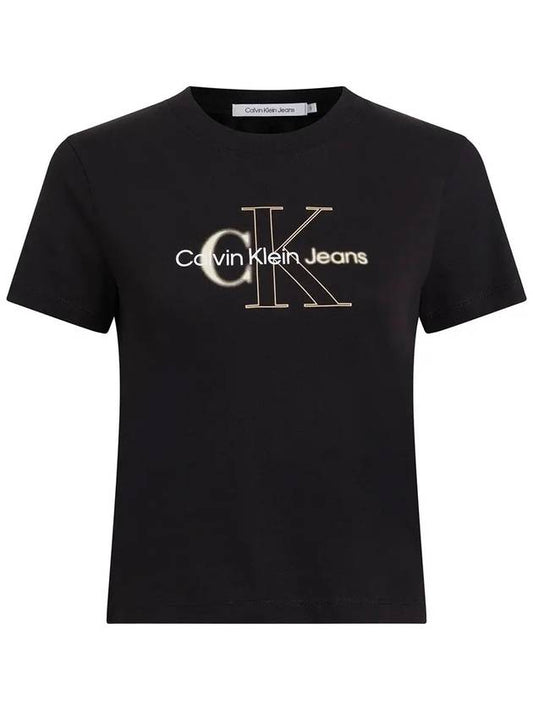 Short Sleeve T-Shirt J20J222639 BEH Black - CALVIN KLEIN - BALAAN 2