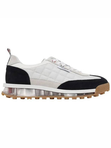 Nylon Tech Gabardine Clear Sole Tech Runner Sneakers White - THOM BROWNE - BALAAN 1