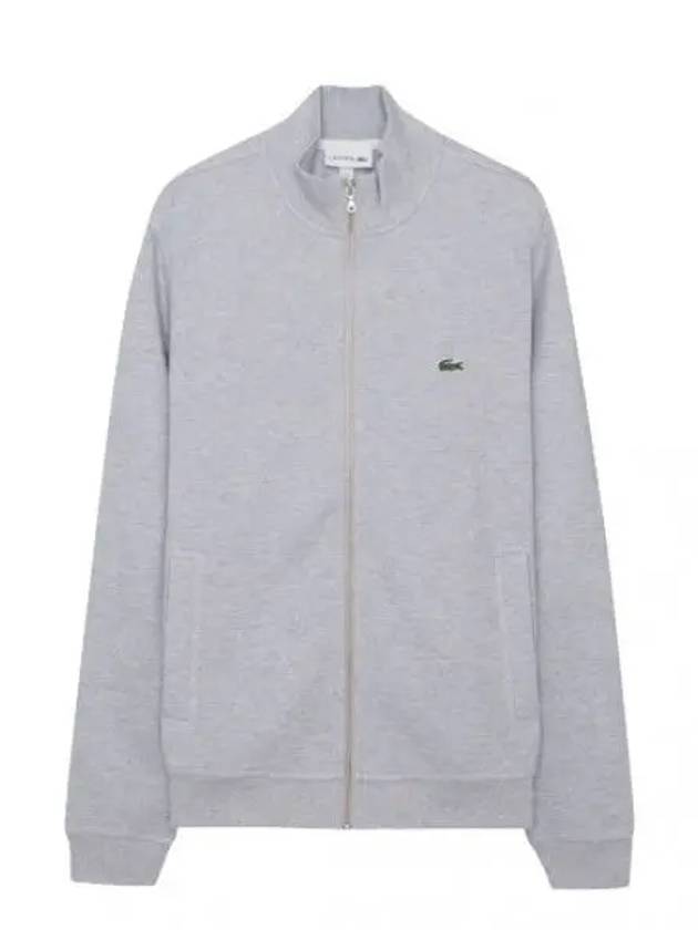 Zipper stand up collar pique fleece jacket men - LACOSTE - BALAAN 1