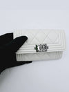 Card Wallet Caviar Boy Snap Holder A80603 White - CHANEL - BALAAN 2