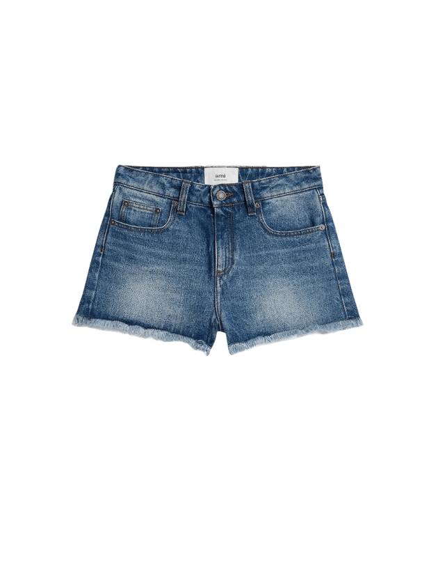 Mini Denim Shorts Blue - AMI - BALAAN 1