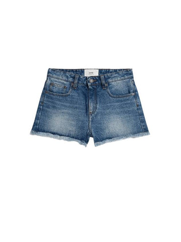 Mini Denim Shorts Blue - AMI - BALAAN 1