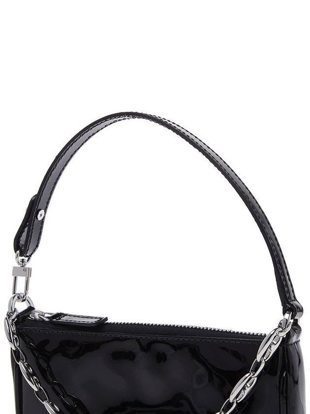 Shiny Rachel Mini Shoulder Bag Black - BY FAR - BALAAN 9