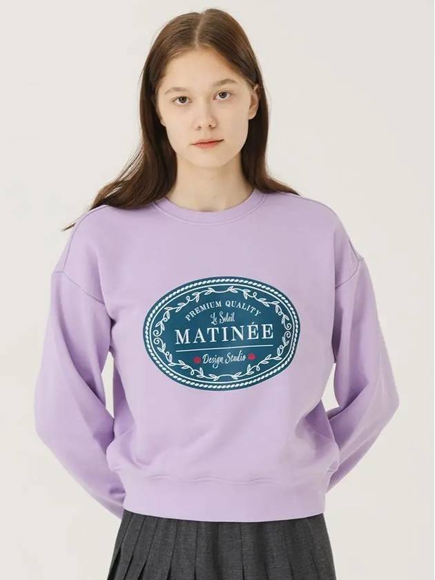 Brushed Options Matinee Classic label Sweat Shirts LAVENDER - LE SOLEIL MATINEE - BALAAN 4