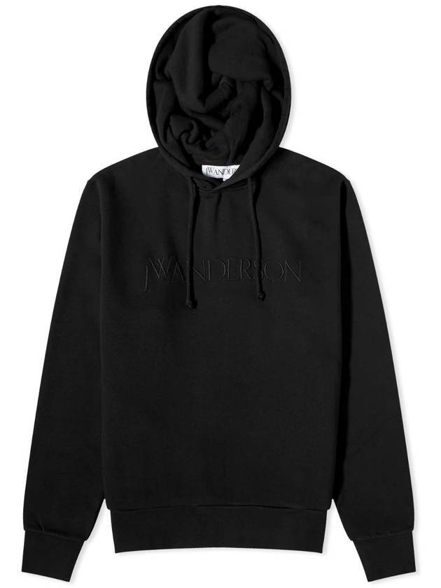 Embroidered Logo Hoodie Black - JW ANDERSON - BALAAN 1