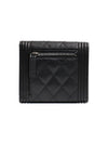 Boy  Small Flap Wallet Caviar Leather & Ruthenium Black - CHANEL - BALAAN 5