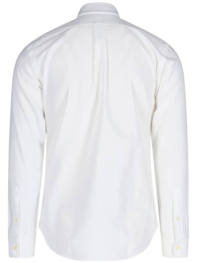 Men's Embroidery Pony Slim Fit Long Sleeves Shirt White - POLO RALPH LAUREN - BALAAN 4