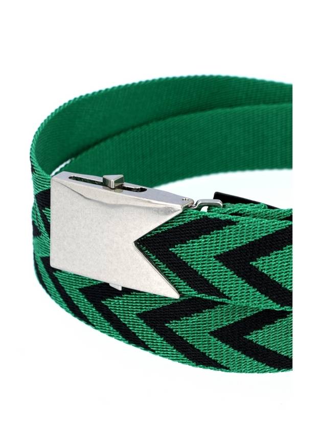 Chevron Buckle Belt Green - BOTTEGA VENETA - BALAAN.