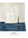 Cotton Crepe Jersey Ringer Long Sleeve T Shirt Natural - THOM BROWNE - BALAAN 8