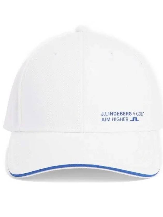 Men's Sunny Logo Print Polyester Twill Ball Cap White - J.LINDEBERG - BALAAN 2