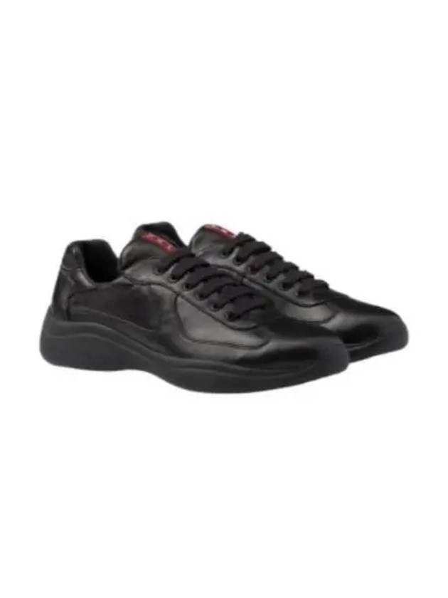 America's Cup Patent Leather Low Top Sneakers Black - PRADA - BALAAN 2