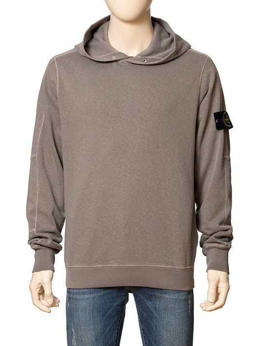 Compass Badge Cotton Hoodie Dove Grey - STONE ISLAND - BALAAN 2