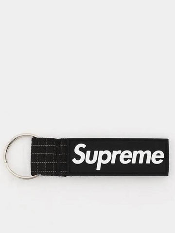 RN101837 BLACK strap logo keychain key ring - SUPREME - BALAAN 1