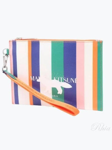 Women s Multi Stripe Pouch KU05548WE4006 MS - MAISON KITSUNE - BALAAN 1