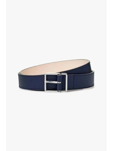 Micro pattern leather belt navy - PAUL SMITH - BALAAN 1