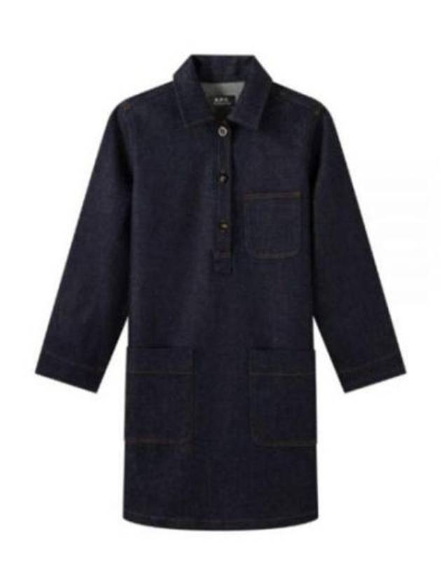 Aurelia Denim Shirt Short Dress Blue - A.P.C. - BALAAN 2