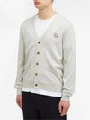 Bold Fox Head Patch Regular Cardigan Grey - MAISON KITSUNE - BALAAN 5