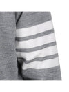 Men's Sustainable Classic Diagonal Wool Cardigan Pale Grey - THOM BROWNE - 8