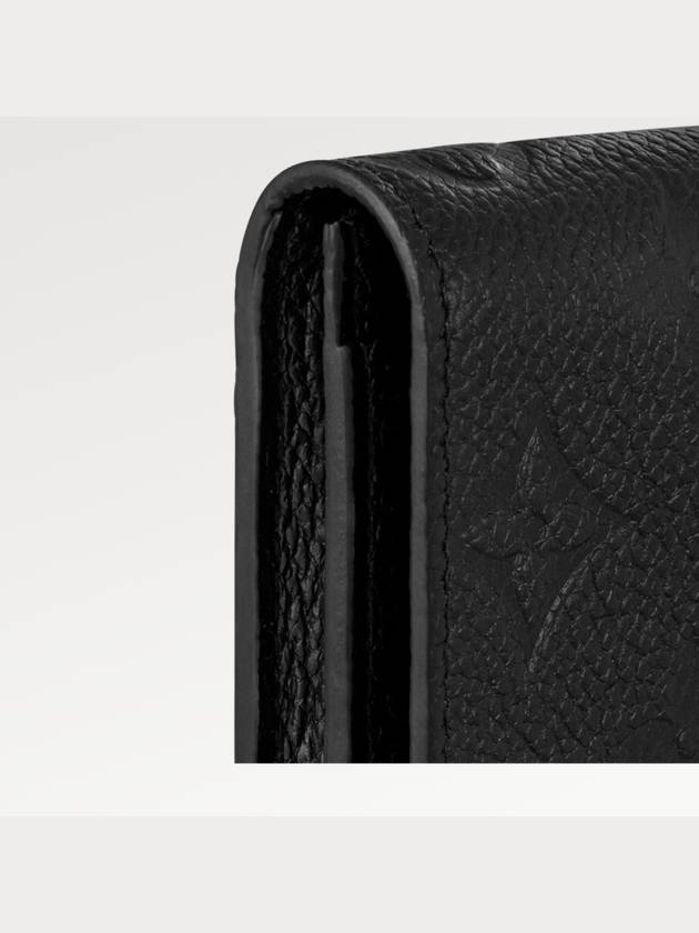 Monogram Embossed Leather Business Card Wallet Black - LOUIS VUITTON - BALAAN 3