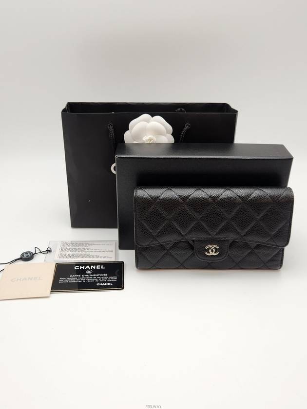 Daol Sangin Store Classic Caviar Long Wallet No 18 A31506 Condition A - CHANEL - BALAAN 9