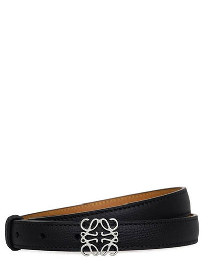 Anagram Buckle Pebble Grain Calfskin Belt Black - LOEWE - BALAAN 2