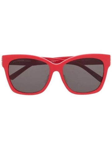 BB Temple Cat Eyes Sunglasses Red Silver - BALENCIAGA - BALAAN 1