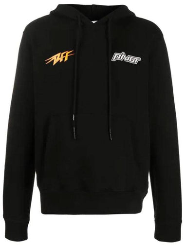 Men's Thunder Logo Hoodie Black - OFF WHITE - BALAAN 1