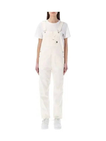 W BIB OVERALL WAXED white 23PI028634 - CARHARTT - BALAAN 1