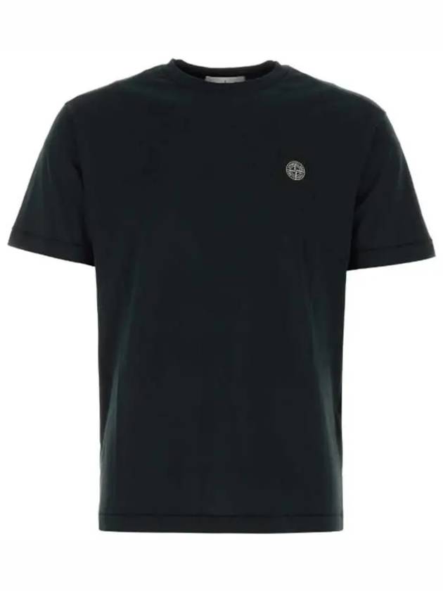 Logo Patch Short Sleeves T-Shirt Black - STONE ISLAND - BALAAN 2