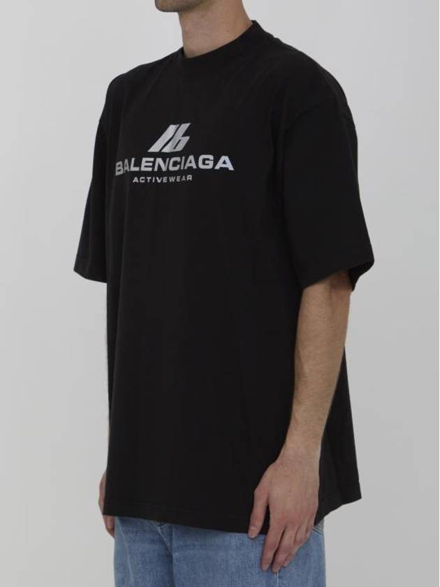 Activewear Medium Fit Short Sleeve T-Shirt Black - BALENCIAGA - BALAAN 3