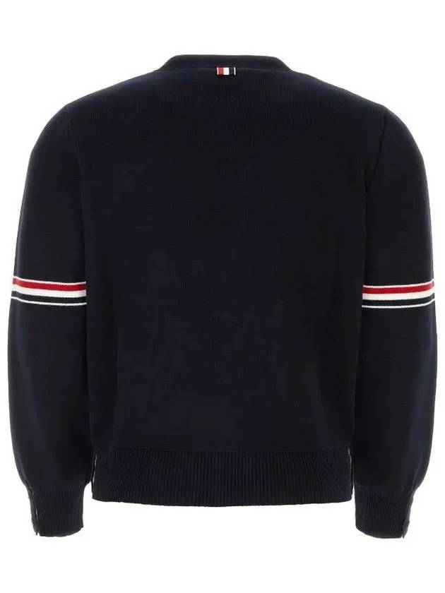 RWB arm banding Milano stitch cardigan - THOM BROWNE - BALAAN 2