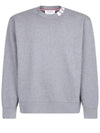 Interlock 4 Bar Antarsia Mockneck Sweatshirt Gray - THOM BROWNE - BALAAN 1