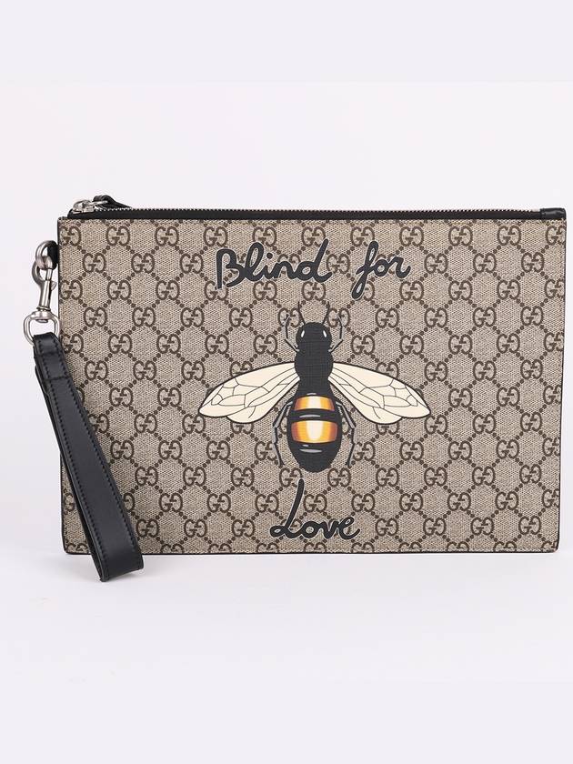 GG canvas bee printing medium clutch bag 473904 - GUCCI - BALAAN 1