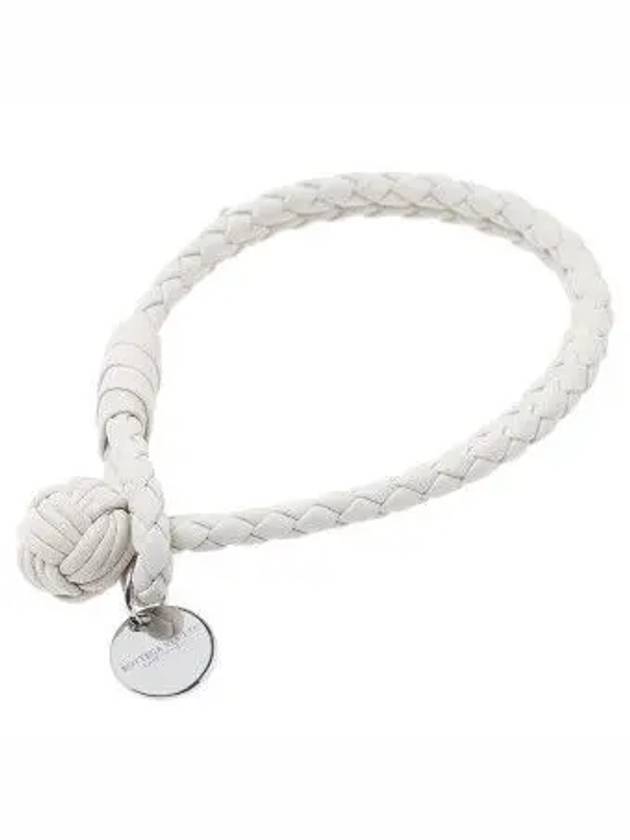 Intrecciato Double Weaving Bracelet White - BOTTEGA VENETA - BALAAN 4