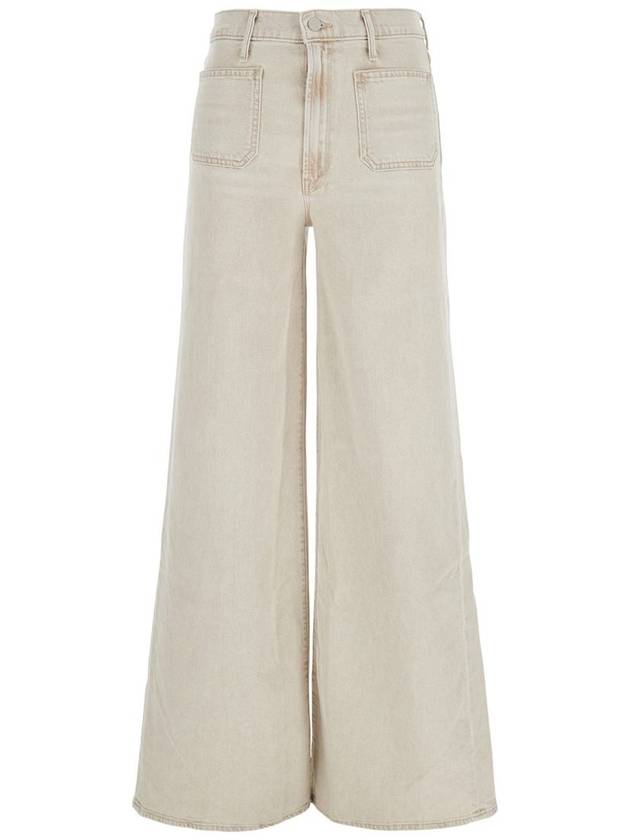 'Patch Pocket Undercover Sneak' Beige Five-Pocket Jeans In Cotton Woman - MOTHER - BALAAN 1