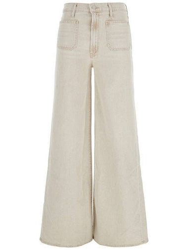 'Patch Pocket Undercover Sneak' Beige Five-Pocket Jeans In Cotton Woman - MOTHER - BALAAN 1