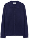 Mercy semi over high neck collar cardigan NAVY - WEST GRAND BOULEVARD - BALAAN 1