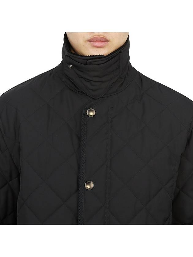 Long Sleeved Quilted Jacket Black - BURBERRY - BALAAN 7