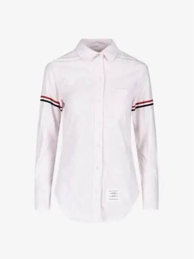 Women's Armband University Striped Oxford Shirt Light Pink - THOM BROWNE - BALAAN 2