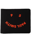 Happy Face Logo Half Wallet Black - PAUL SMITH - BALAAN 3