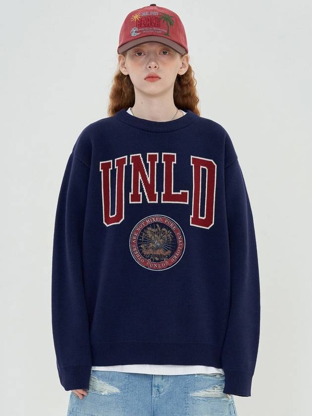 UNLD knit top navy - UNALLOYED - BALAAN 2