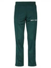 Men's Logo Print Track Pants Green - PALM ANGELS - BALAAN 2