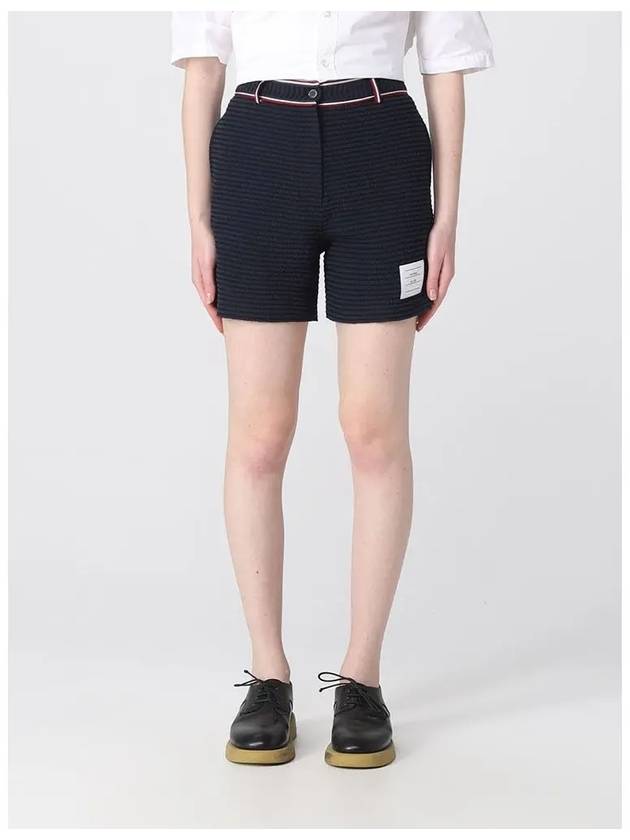 Waste RWB Trim High Shorts Navy - THOM BROWNE - BALAAN 4