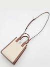 Frances Canvas Leather Mini Tote Bag Ecru Tan - BURBERRY - BALAAN 9