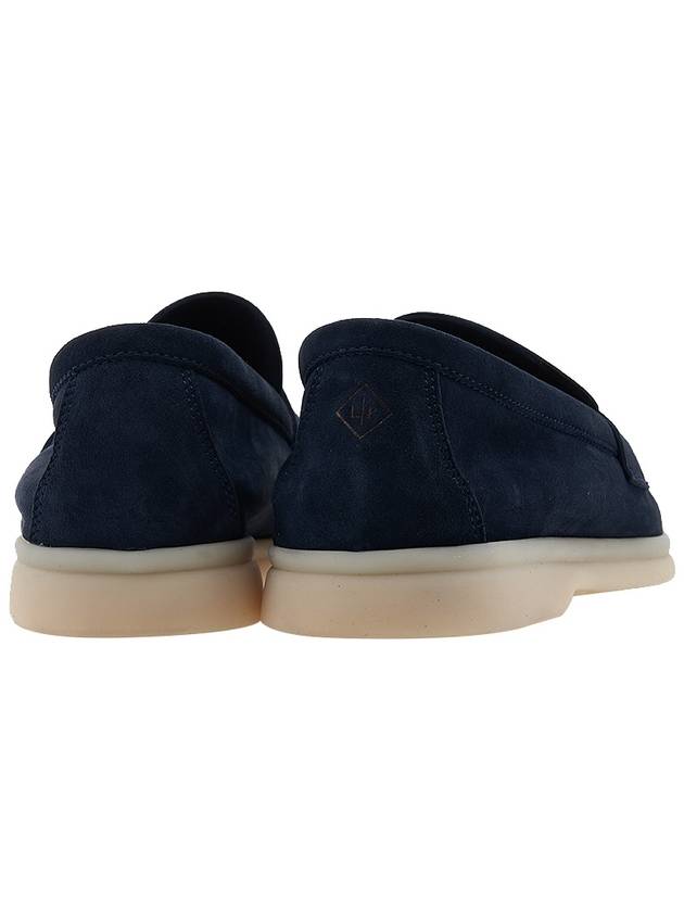 Summer Charms Walk Suede Loafers Navy - LORO PIANA - BALAAN.