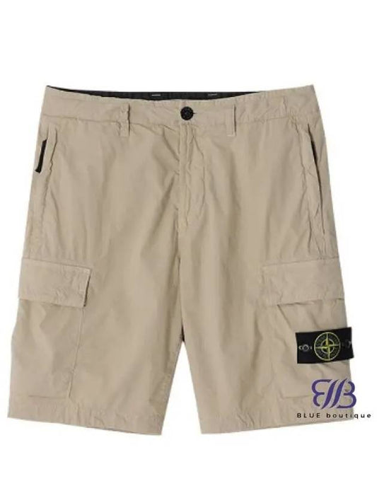 Light Stretch Cotton Bermuda Regular Fit Shorts Beige - STONE ISLAND - BALAAN 2