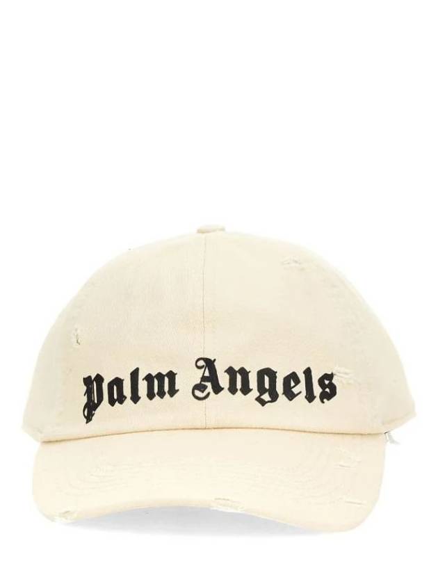 Logo Ball Cap Ivory - PALM ANGELS - BALAAN 2