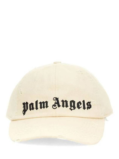 Logo Ball Cap Ivory - PALM ANGELS - BALAAN 2