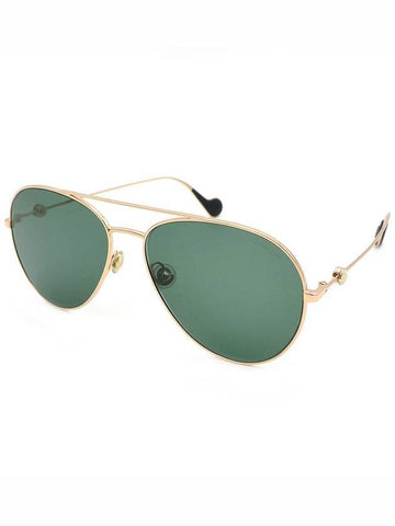 Eyewear Aviator Metal Sunglasses Gold Green - MONCLER - BALAAN 1