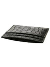 Classic Logo Crocodile Card Wallet Black - SAINT LAURENT - BALAAN.